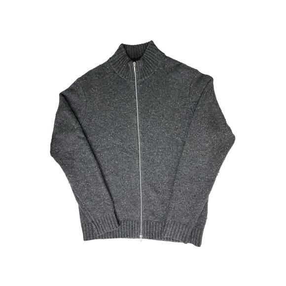 1-78 NEIMAN MARCUS Men's Sweater Gray Speckled 100% Cashmere Medium
